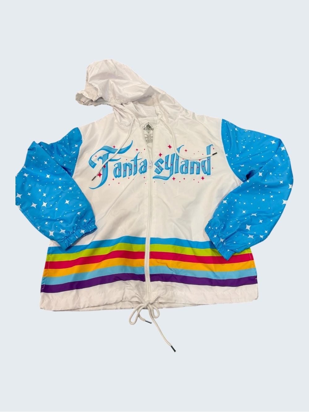 Womens Disney Fantasyland Nylon Hooded Windbreaker NEW WITH TAGS
